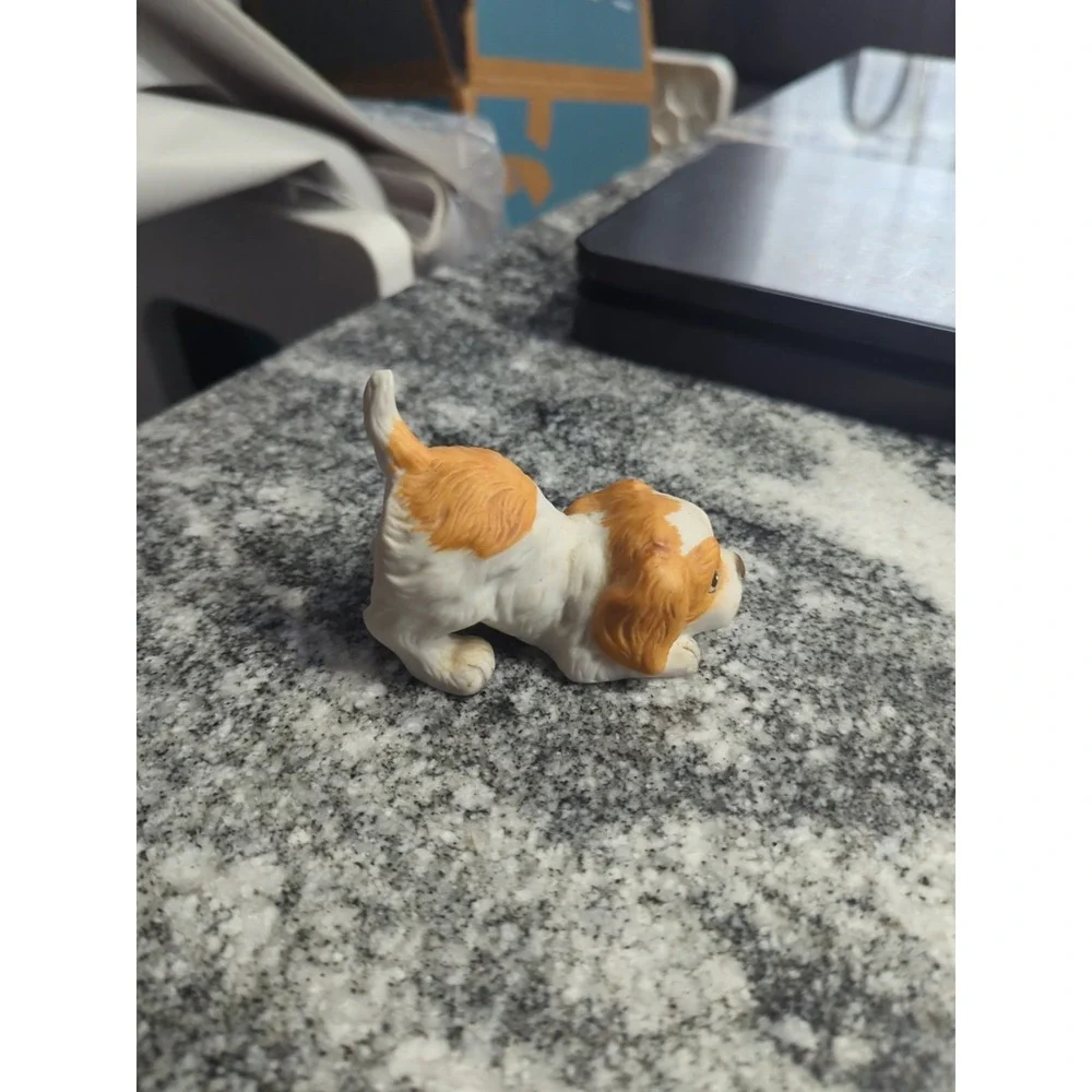 Vintage HOMCO Spaniel Puppy Brown & White Figurine #1407 Replacement